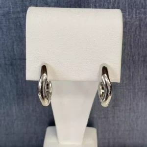 Wavy Sterling Silver Hoops