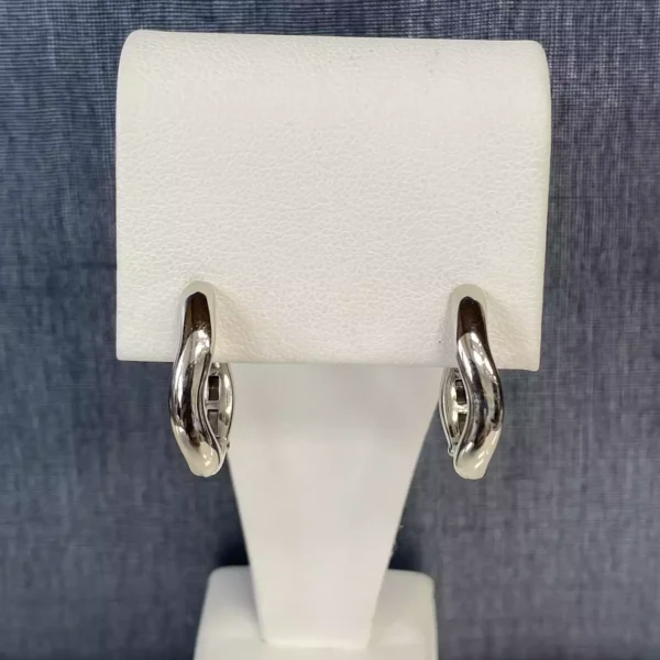 Wavy Sterling Silver Hoops