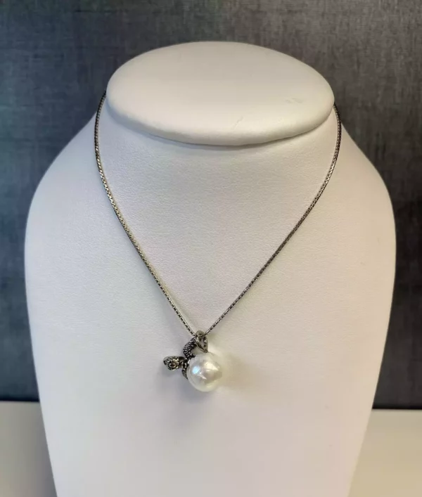 Baby Turtle and Sterling Silver Necklace