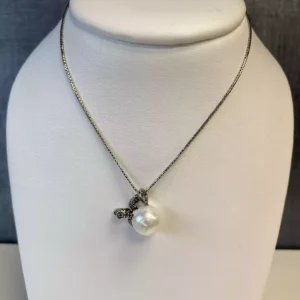 Baby Turtle and Sterling Silver Necklace