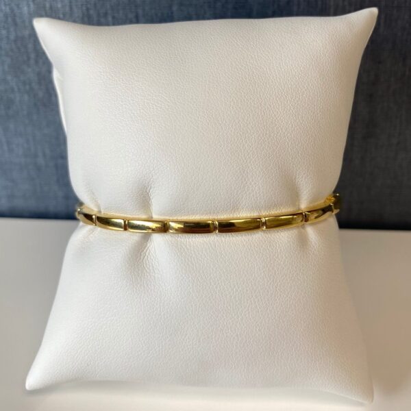 Sterling Silver Bangle with 18k Yellow Gold Plating