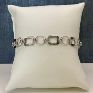 Alternating Circle and Square Bracelet