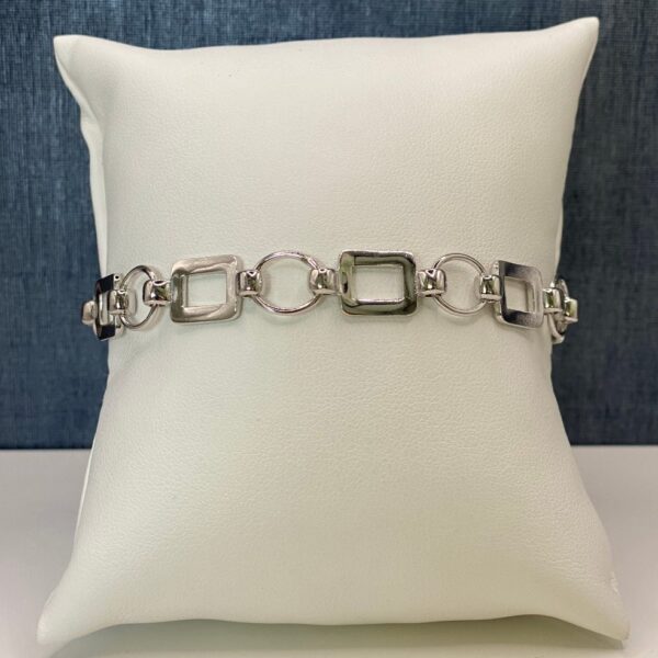 Alternating Circle and Square Bracelet