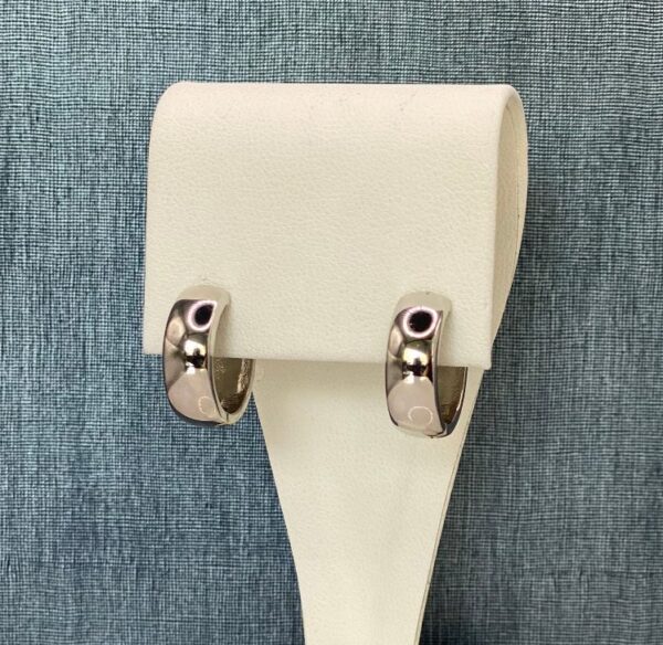 Thick Sterling Silver Huggies