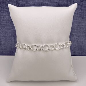 Silver Figaro Bracelet