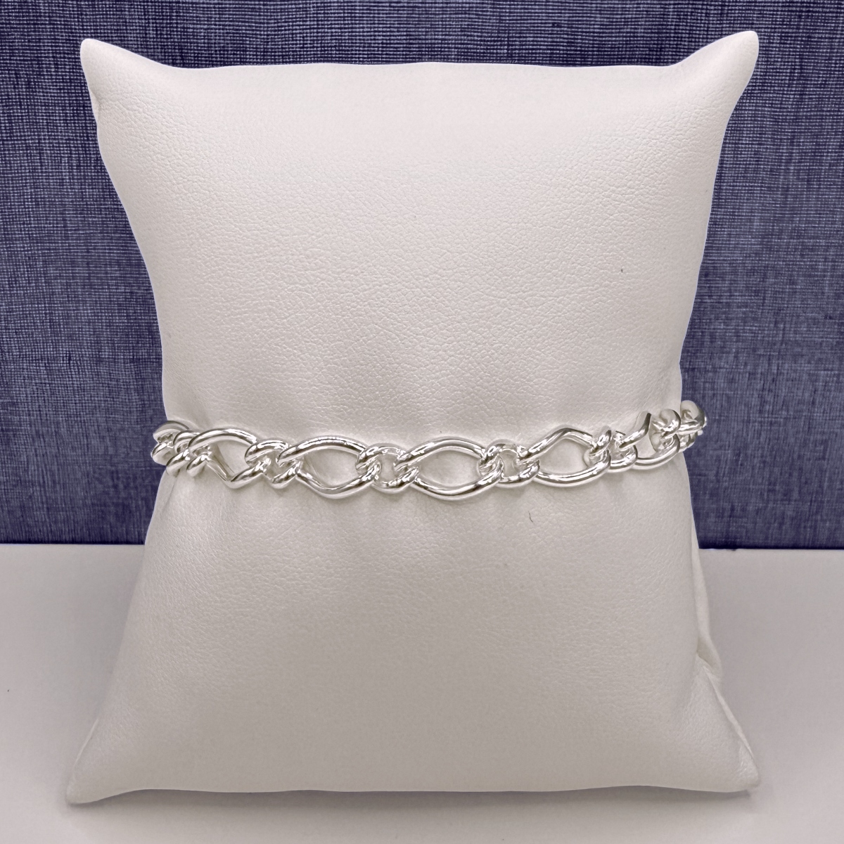 Silver Figaro Bracelet