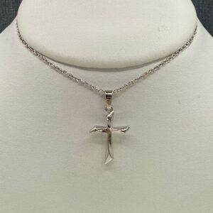 Silver Curved Cross