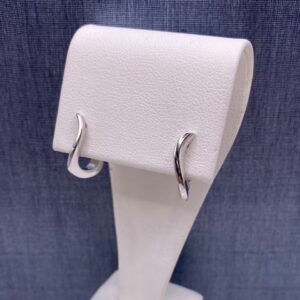 Curved Sterling Silver Hoops