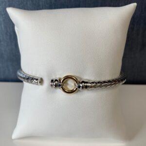 Sterling Silver and 18k Yellow Gold Bracelet