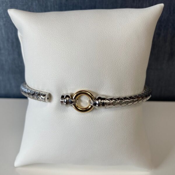 Sterling Silver and 18k Yellow Gold Bracelet