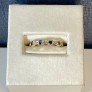 Yellow Stackable with Sapphire and Diamond