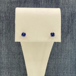 White Gold and Sapphire Studs