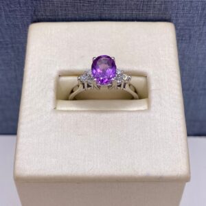 Purple Sapphire and Diamond Fashion Ring