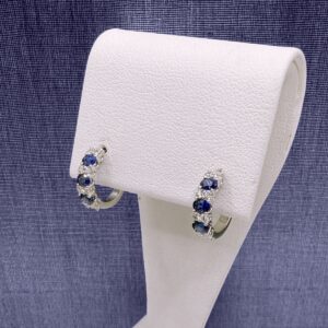 Sapphire and Diamond Huggies