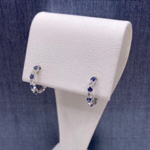Sapphire and Diamond Huggies