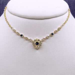 Sapphire and Diamond Statement Necklace