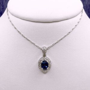 Sapphire and Diamond Fashion Pendant