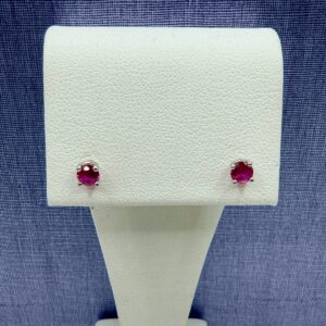 Synthetic Ruby Studs