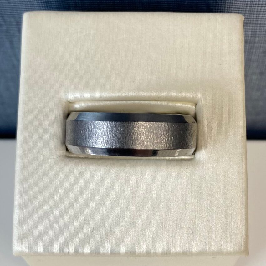 Tantalum Ring with Alternating Finish