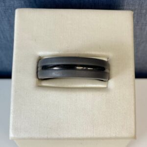 Tantalum Ring with Alternating Finish