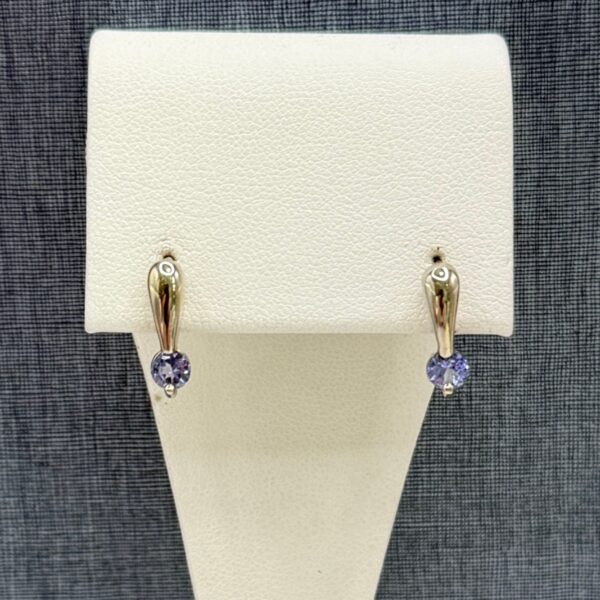 Tanzanite Drops in Yellow Gold