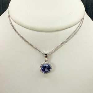 Tanzanite and Diamond Pendant