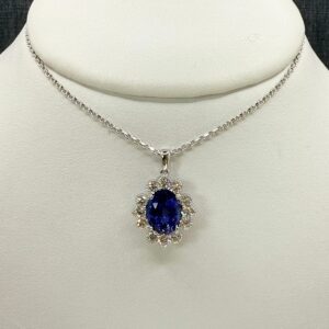 Tanzanite and Diamond Statement Necklace