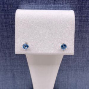 Topaz Studs in White Gold