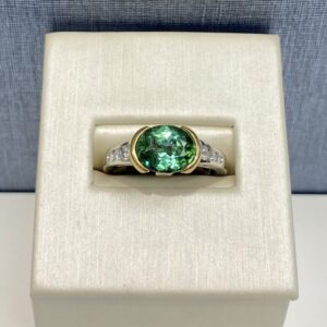 18ky and Platinum Tourmaline Ring
