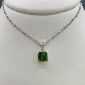 Tourmaline Necklace in White Gold