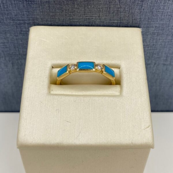 Turquoise and Diamond Ring