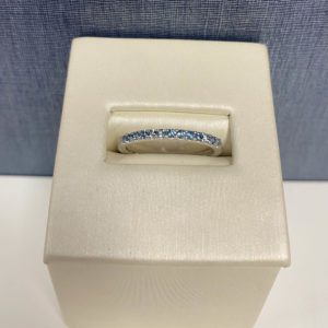 Blue Topaz and White Gold Ring