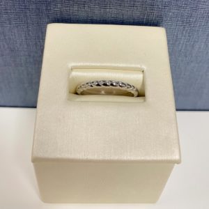 Rope Detail White Gold Stackable Ring