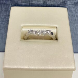 Diamond and White Gold Band