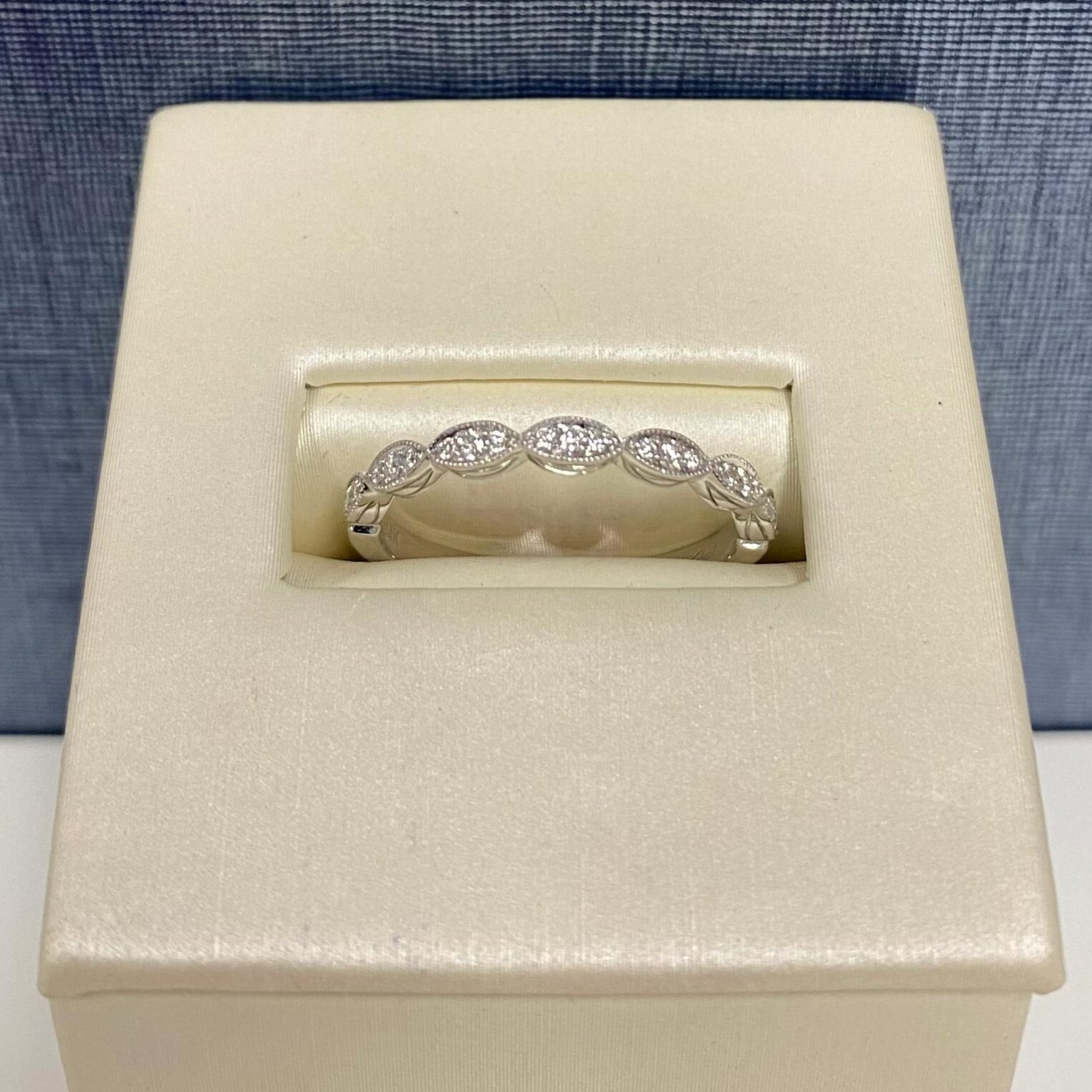 Diamond White Gold Stackable Ring
